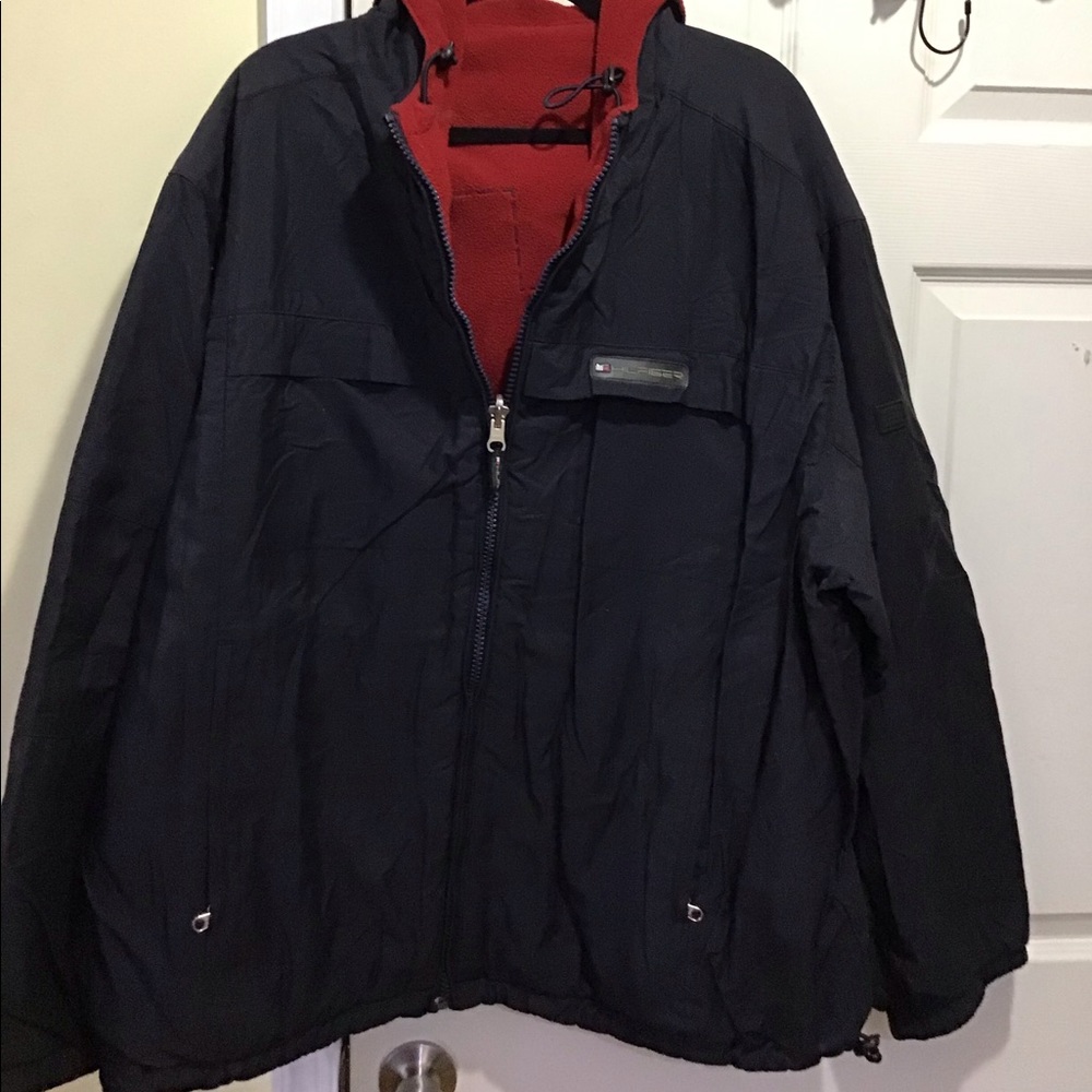 Tommy Hilfiger Men’s Black & Red reversible coat